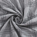 Gray Modern Striped Crinkle Shower Curtain - Homeroots - Flyclothing LLC