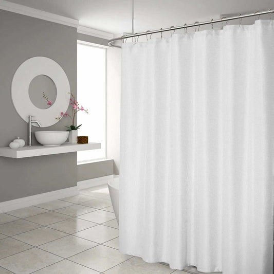 Luxurious White Waffle Weave Shower Curtain - Homeroots - Flyclothing LLC
