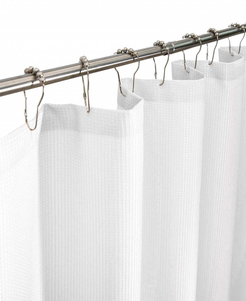 Luxurious White Waffle Weave Shower Curtain - Homeroots - Flyclothing LLC