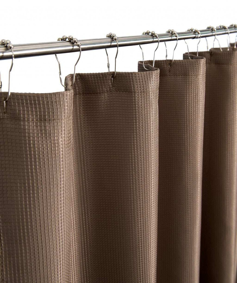 Luxurious Mocha Waffle Weave Shower Curtain - Homeroots - Flyclothing LLC