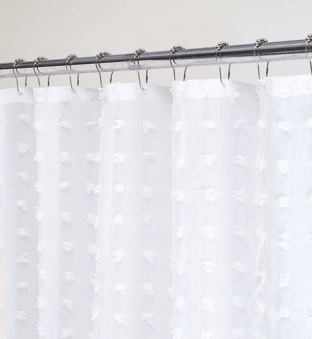 White Puff Sheer Shower Curtain - Homeroots - Flyclothing LLC