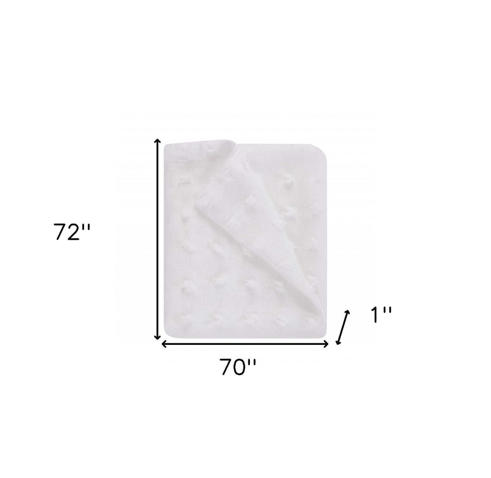 White Puff Sheer Shower Curtain - Homeroots - Flyclothing LLC