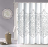 Silver Decorative Medallion Shower Curtain - Homeroots - Flyclothing LLC