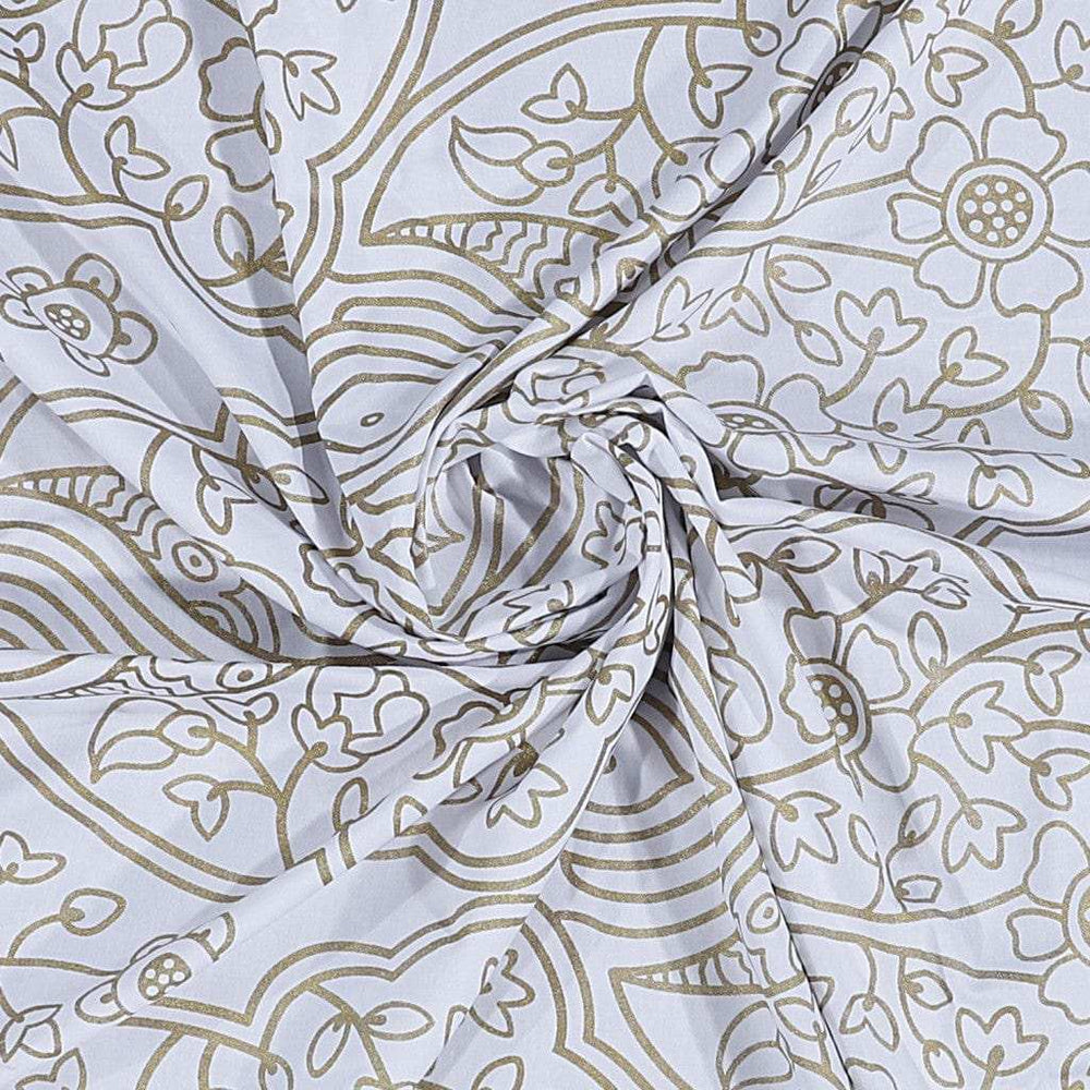 Gold Decorative Medallion Shower Curtain - Homeroots - Flyclothing LLC