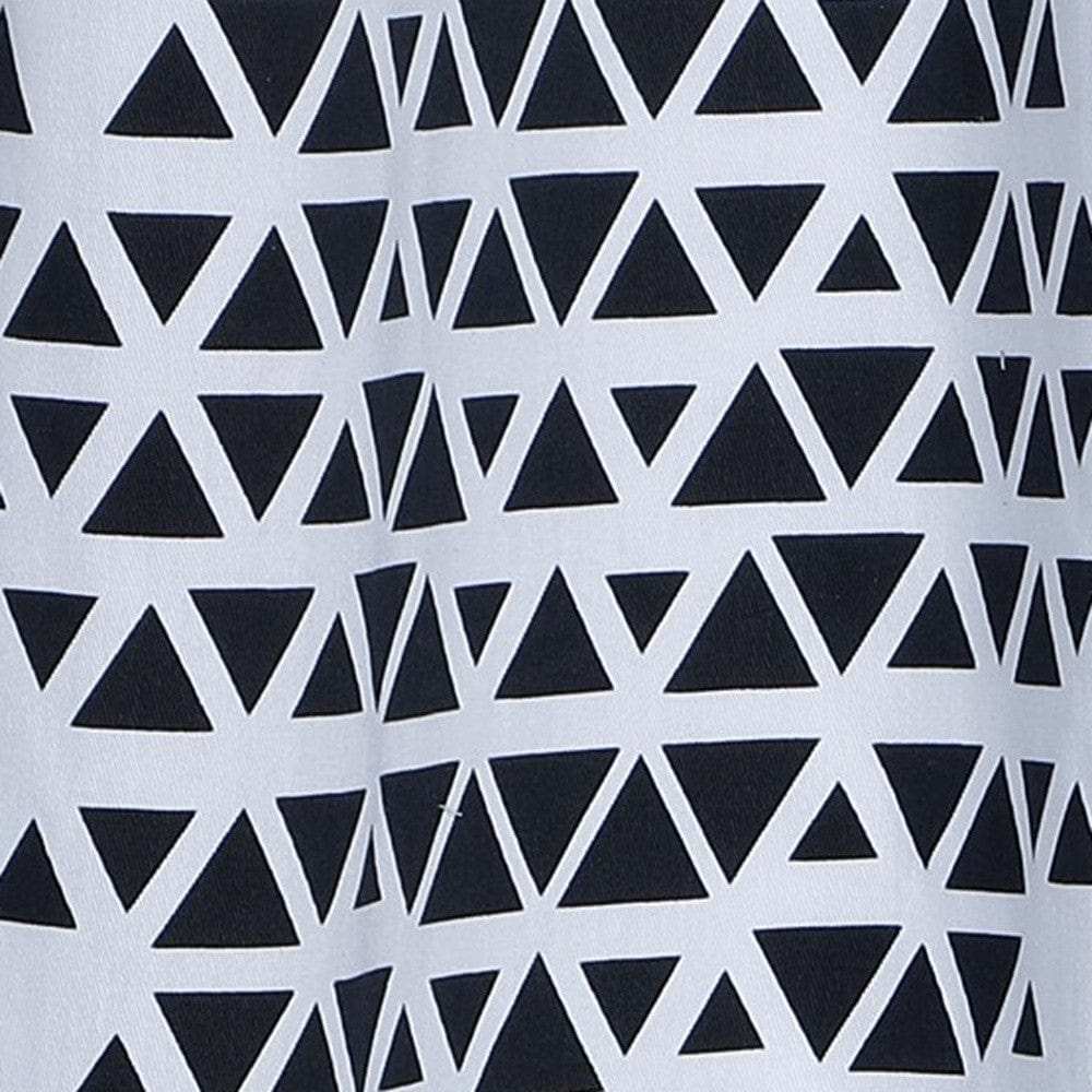 Navy and White Geo Illusion Shower Curtain - Homeroots - Flyclothing LLC