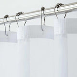 White Sheer and Grid Shower Curtain and Liner Set - Homeroots - Flyclothing LLC
