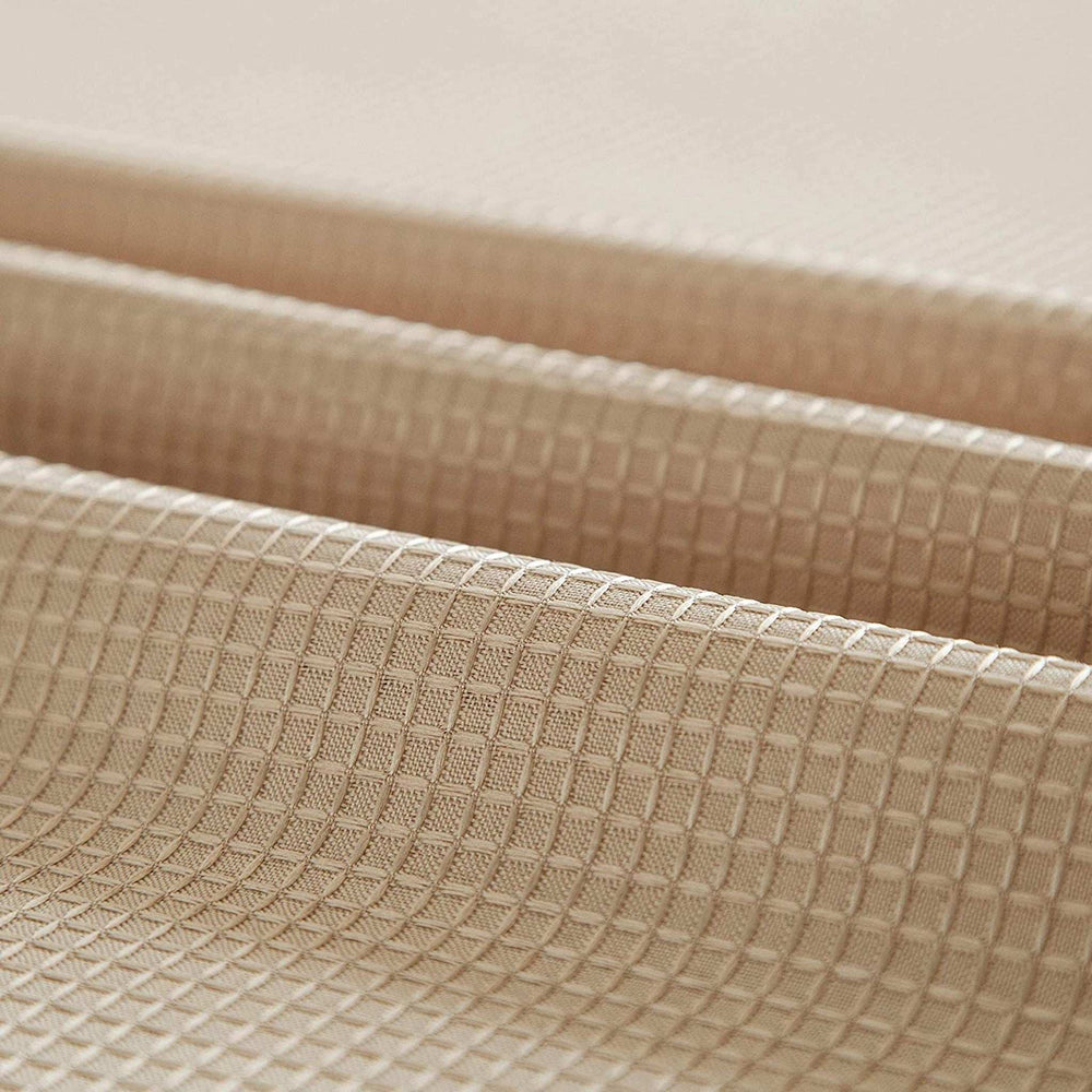 Mocha Sheer and Grid Shower Curtain and Liner Set - Homeroots - Flyclothing LLC