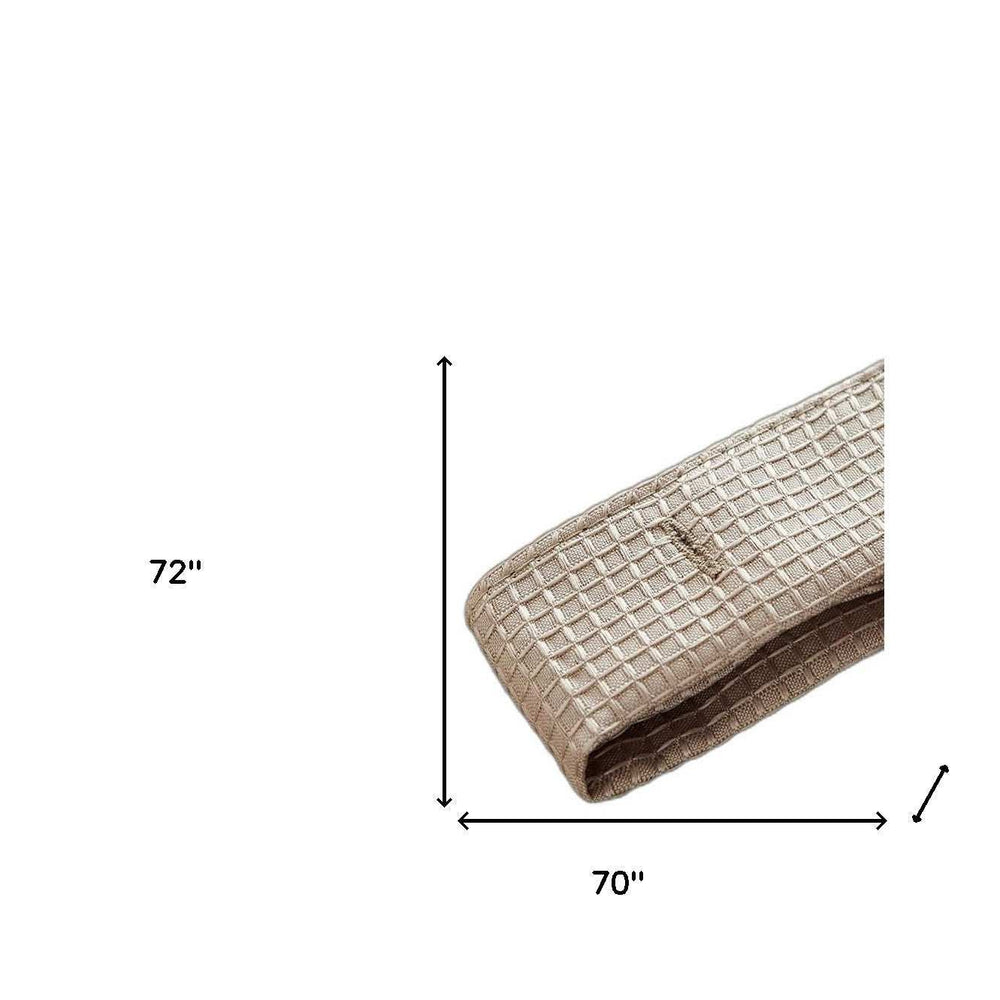 Mocha Sheer and Grid Shower Curtain and Liner Set - Homeroots - Flyclothing LLC