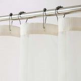Ivory Sheer and Grid Shower Curtain and Liner Set - Homeroots - Flyclothing LLC