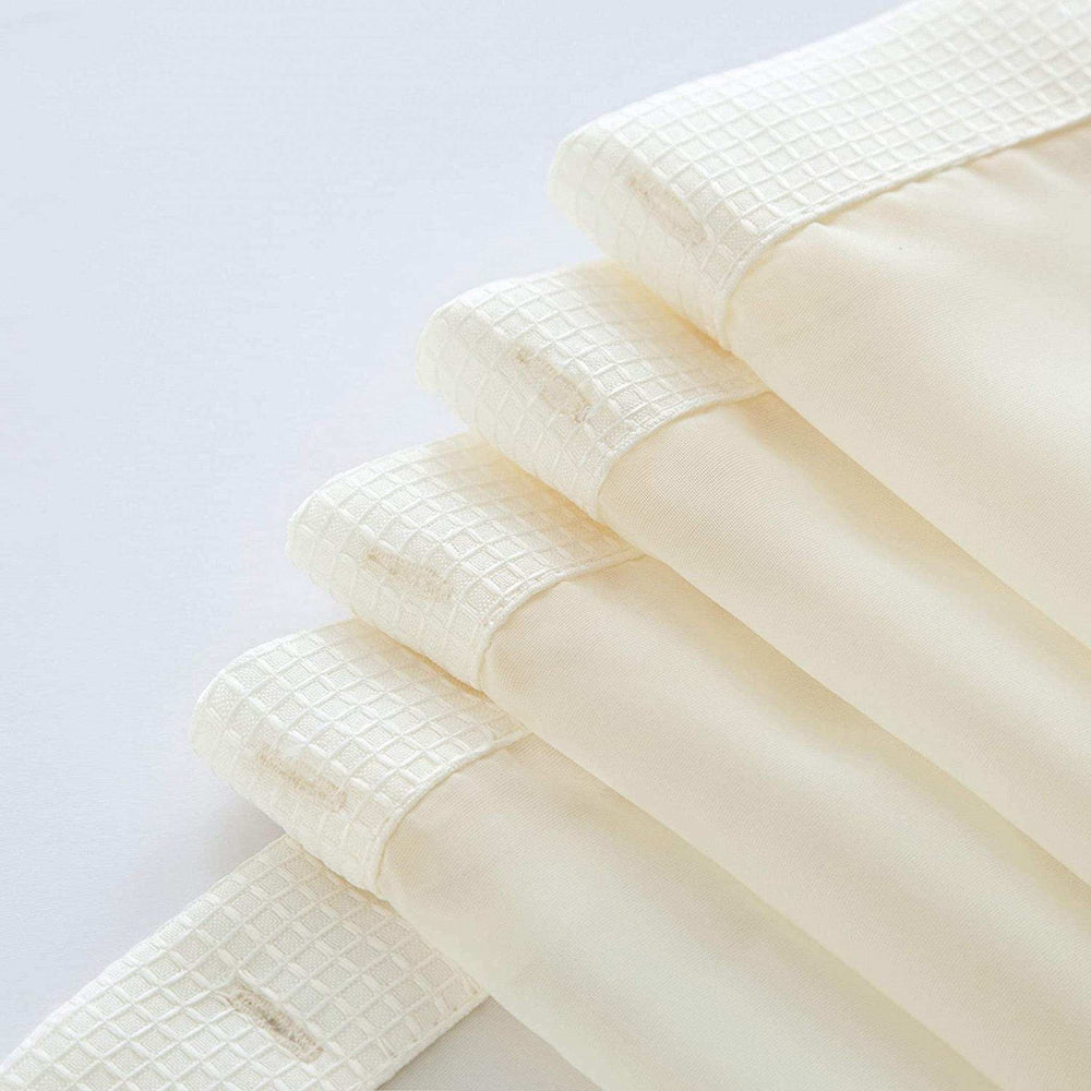 Ivory Sheer and Grid Shower Curtain and Liner Set - Homeroots - Flyclothing LLC