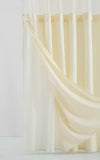 Ivory Sheer and Grid Shower Curtain and Liner Set - Homeroots - Flyclothing LLC