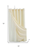 Ivory Sheer and Grid Shower Curtain and Liner Set - Homeroots - Flyclothing LLC