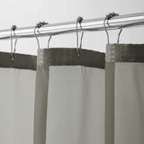 Gray Sheer and Grid Shower Curtain and Liner Set - Homeroots - Flyclothing LLC