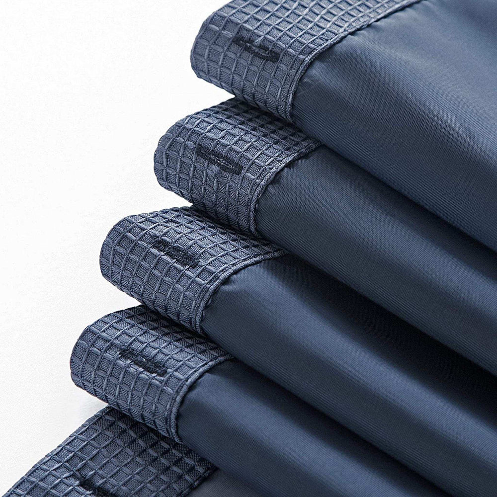 Navy Modern Grid Shower Curtain and Liner Set - Homeroots - Flyclothing LLC