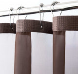 Brown Modern Grid Shower Curtain and Liner Set - Homeroots - Flyclothing LLC
