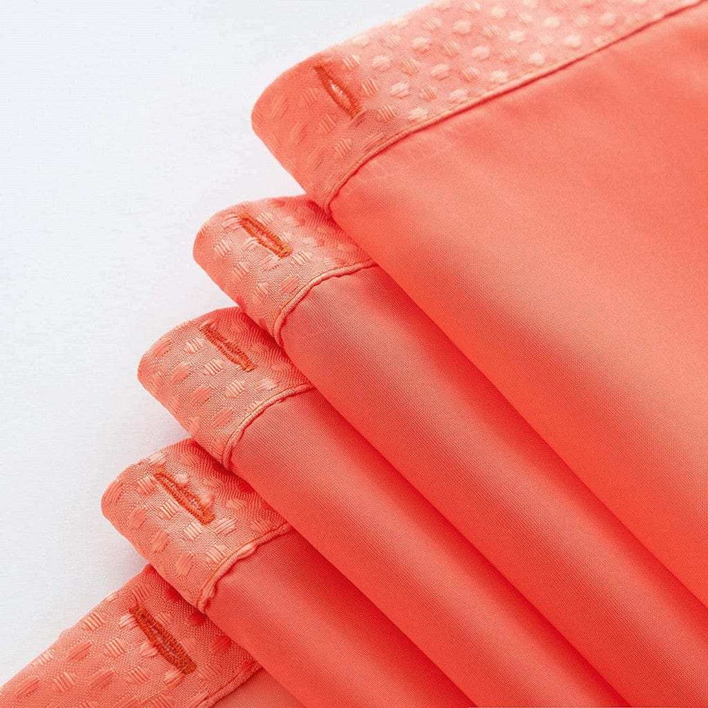 Coral Sheer and Grid Shower Curtain and Liner Set - Homeroots - Flyclothing LLC