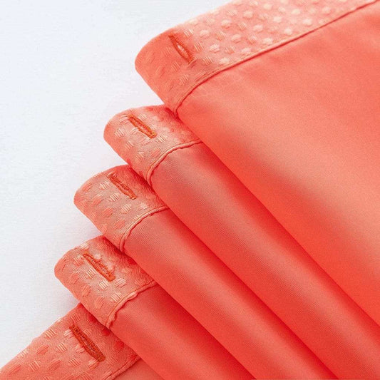 Coral Sheer and Grid Shower Curtain and Liner Set - Homeroots - Flyclothing LLC