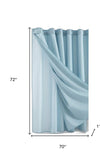 Light Blue Sheer and Grid Shower Curtain and Liner Set - Homeroots - Flyclothing LLC