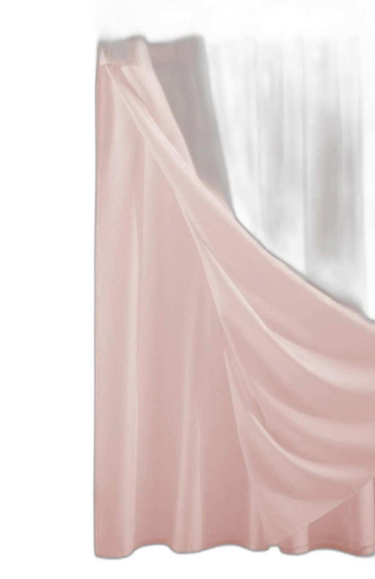 Blush Sheer and Grid Shower Curtain and Liner Set - Homeroots - Flyclothing LLC