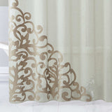 Gold Contemporary Velvet Scroll Shower Curtain - Homeroots - Flyclothing LLC
