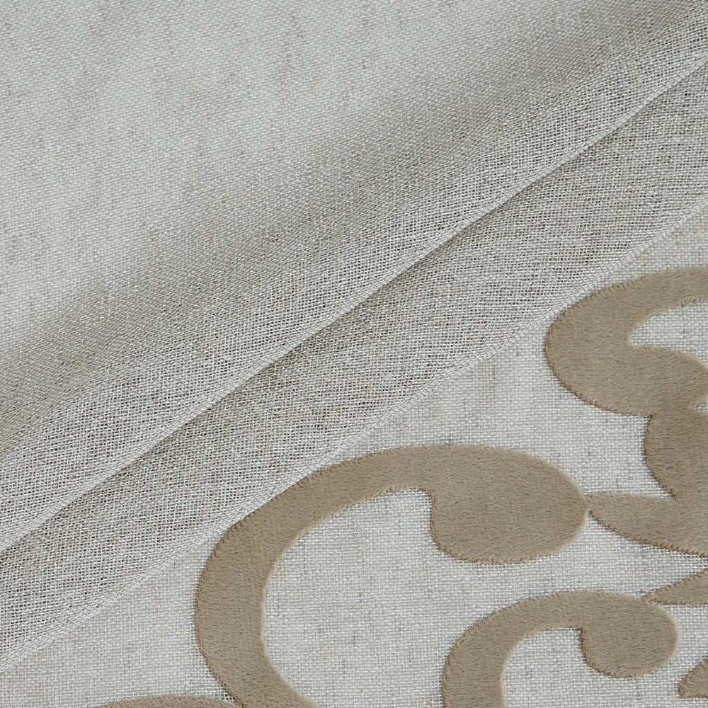 Gold Contemporary Velvet Scroll Shower Curtain - Homeroots - Flyclothing LLC