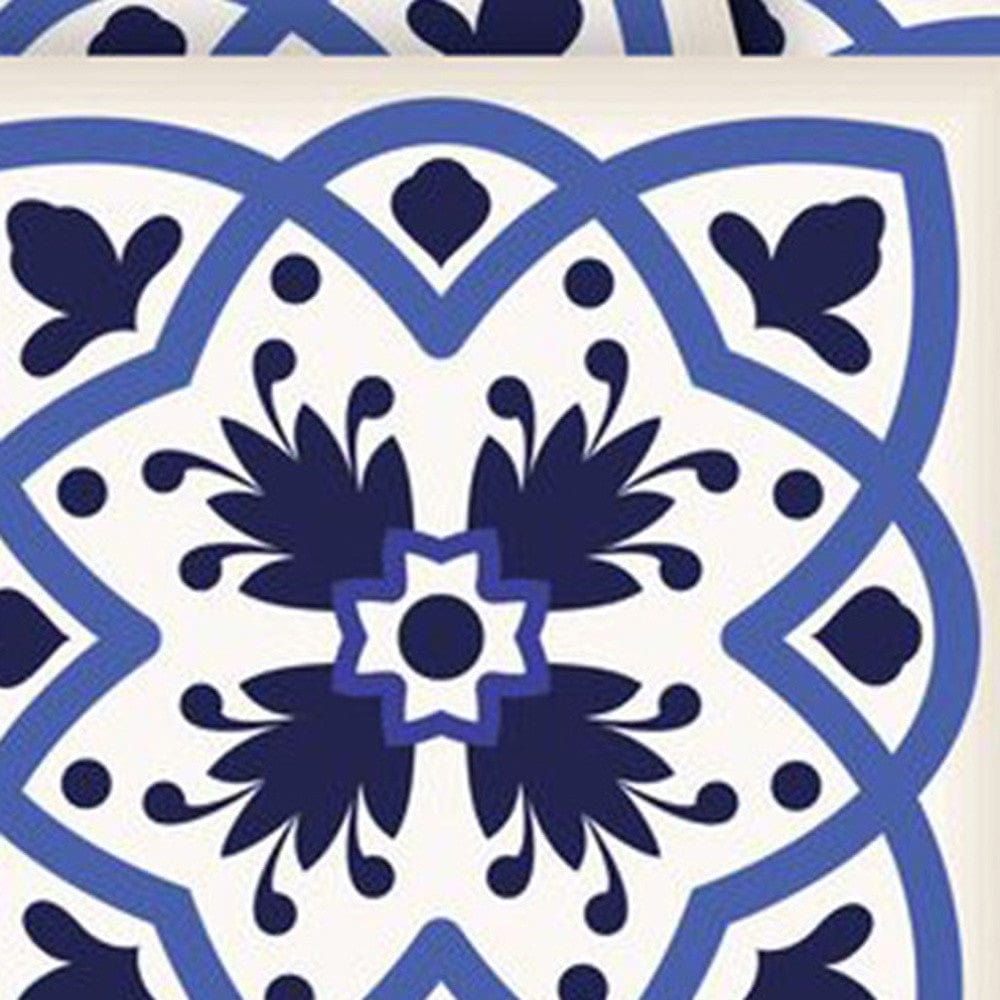 6" X 6" Blue And White Mosaic Peel And Stick Removable Tiles - Homeroots - Flyclothing LLC