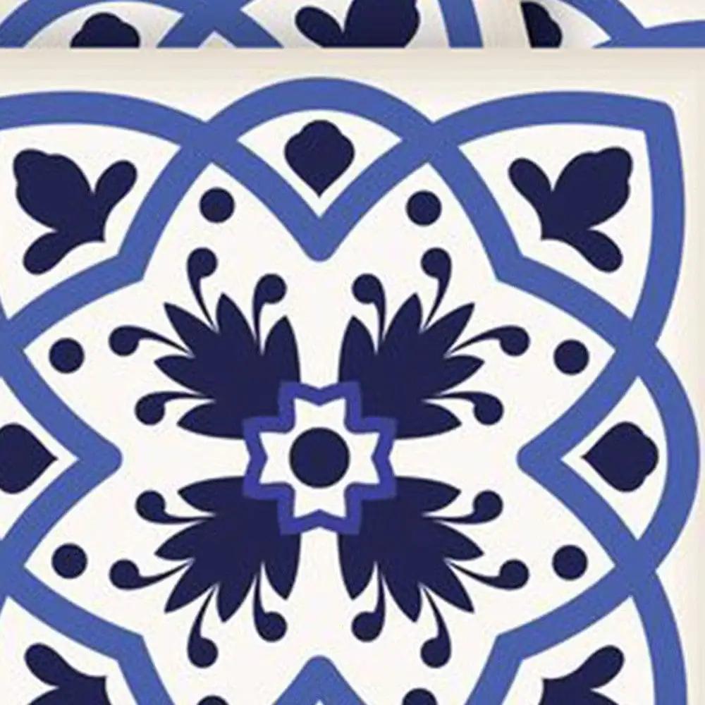 8" X 8" Blue And White Mosaic Peel And Stick Removable Tiles - Homeroots - Flyclothing LLC
