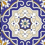 5" X 5" Blue White and Gold Mosaic Removable Tiles - Homeroots