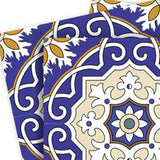 8" X 8" Blue White and Gold Mosaic Removable Tiles - Homeroots