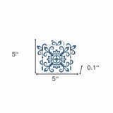 5" X 5" Teal And White Mosaic Peel And Stick Removable Tiles - Homeroots - Flyclothing LLC