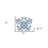 7" X 7" Teal And White Mosaic Peel And Stick Removable Tiles - Homeroots - Flyclothing LLC