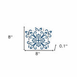 8" X 8" Teal And White Mosaic Peel And Stick Removable Tiles - Homeroots - Flyclothing LLC