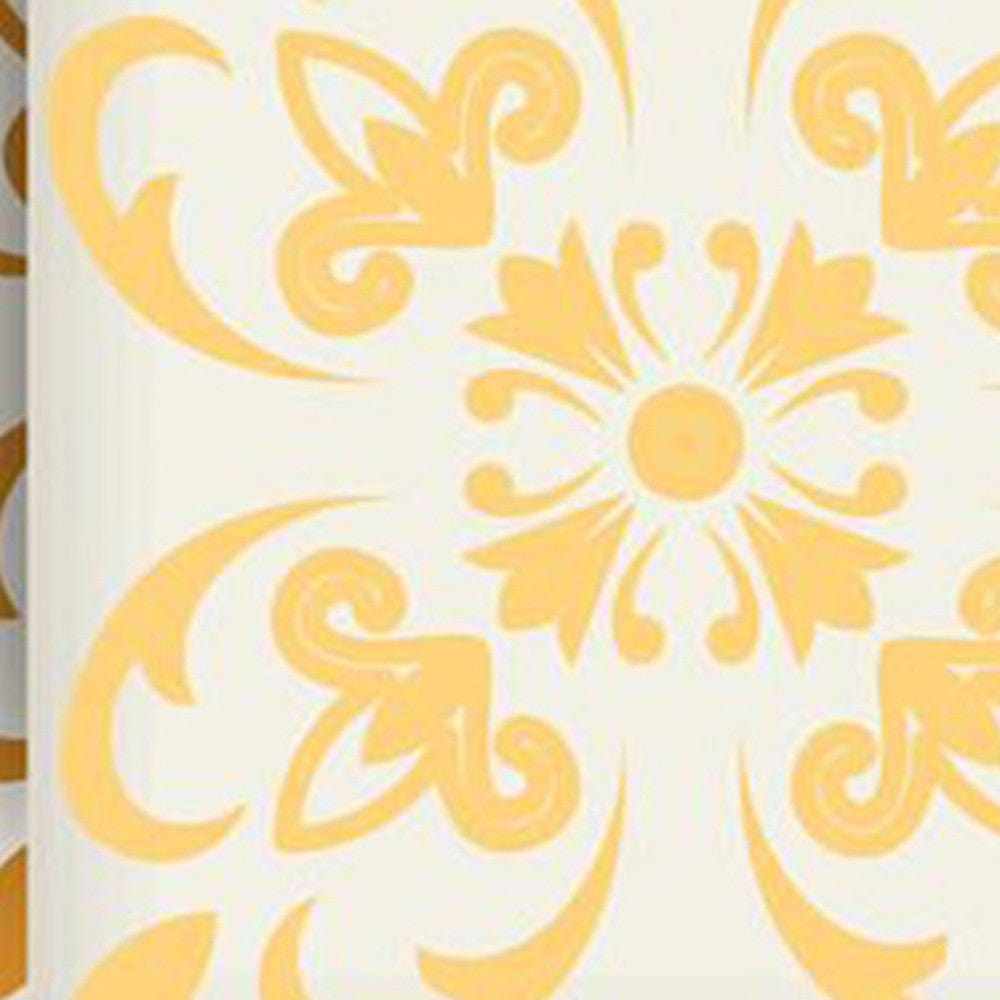 4" X 4" Golden Yellow Retro Peel And Stick Removable Tiles - Homeroots