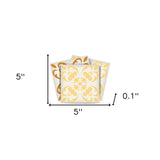 5" X 5" Golden Yellow Retro Peel And Stick Removable Tiles - Homeroots