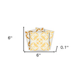6" X 6" Golden Yellow Retro Peel And Stick Removable Tiles - Homeroots
