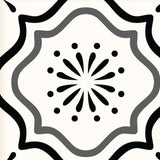 4" X 4" Black and White Multi Peel and Stick Removable Tiles - Homeroots