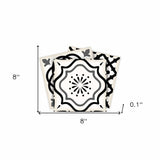 8" X 8" Black and White Multi Peel and Stick Removable Tiles - Homeroots