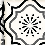8" X 8" Black and White Multi Peel and Stick Removable Tiles - Homeroots