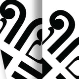 5" X 5" Black and White Daisy Peel and Stick Removable Tiles - Homeroots