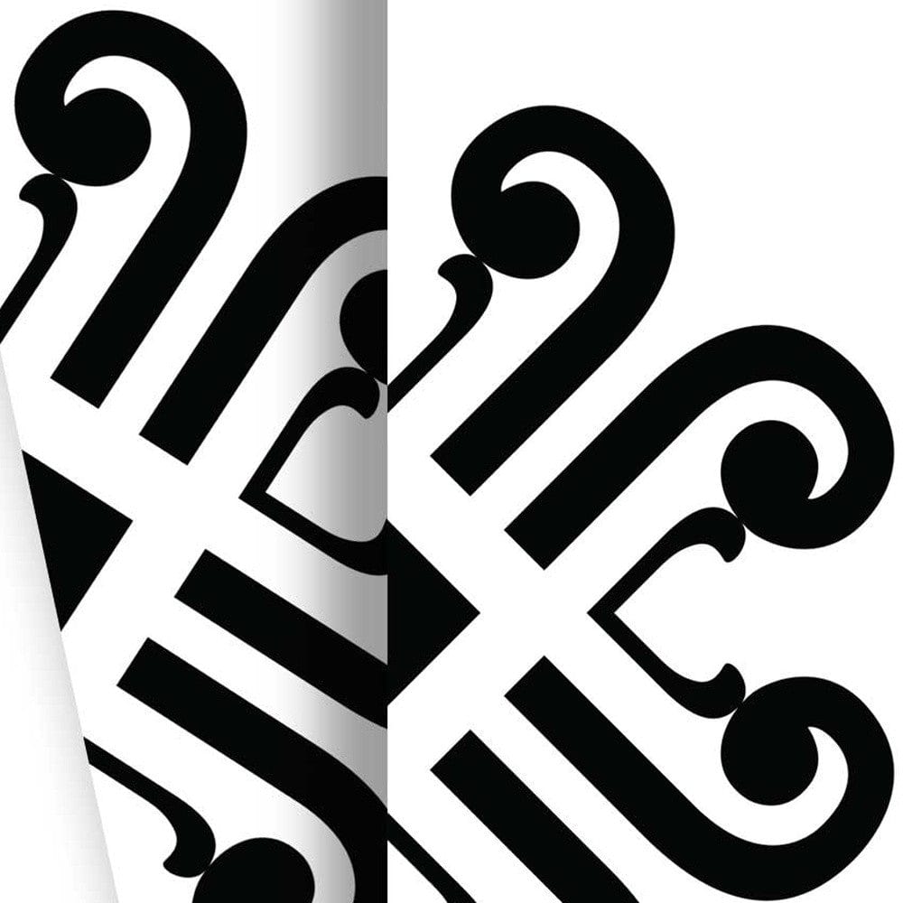 5" X 5" Black and White Daisy Peel and Stick Removable Tiles - Homeroots