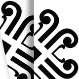 5" X 5" Black and White Daisy Peel and Stick Removable Tiles - Homeroots