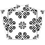 6" X 6" Black and White Daisy Peel and Stick Removable Tiles - Homeroots