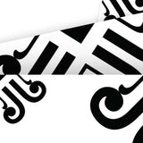 7" X 7" Black and White Daisy Peel and Stick Removable Tiles - Homeroots