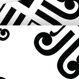 8" X 8" Black and White Daisy Peel and Stick Removable Tiles - Homeroots