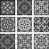 5" X 5" Gray and White Multi Peel and Stick Removable Tiles - Homeroots