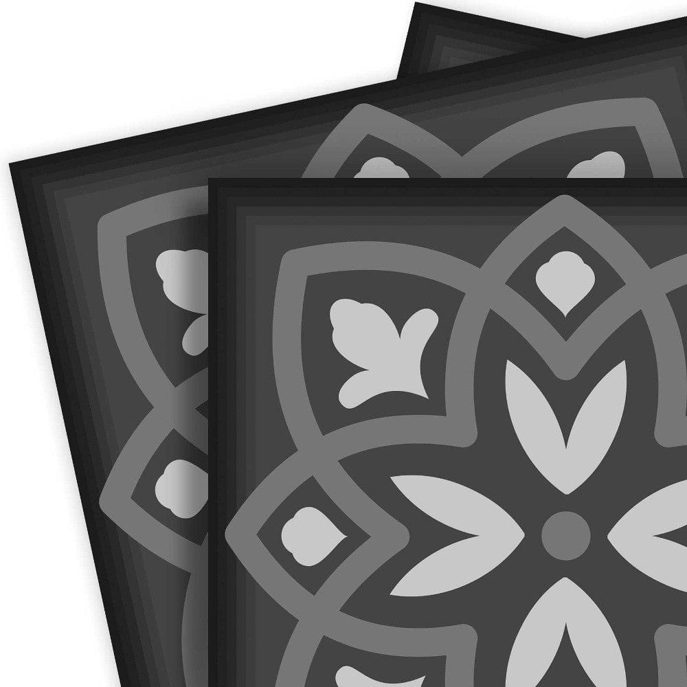 5" X 5" Gray and White Multi Peel and Stick Removable Tiles - Homeroots