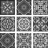 8" X 8" Gray and White Multi Peel and Stick Removable Tiles - Homeroots