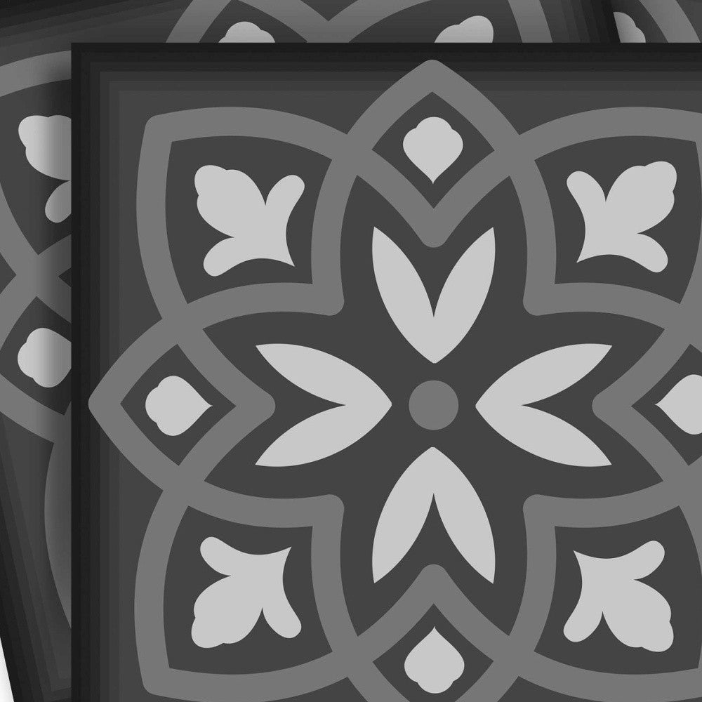 8" X 8" Gray and White Multi Peel and Stick Removable Tiles - Homeroots