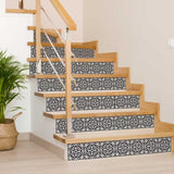 4" X 4" Tulipa Gray and White Peel and Stick Removable Tiles - Homeroots - Flyclothing LLC