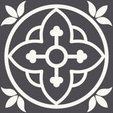 6" X 6" Tulipa Gray and White Peel and Stick Removable Tiles - Homeroots - Flyclothing LLC